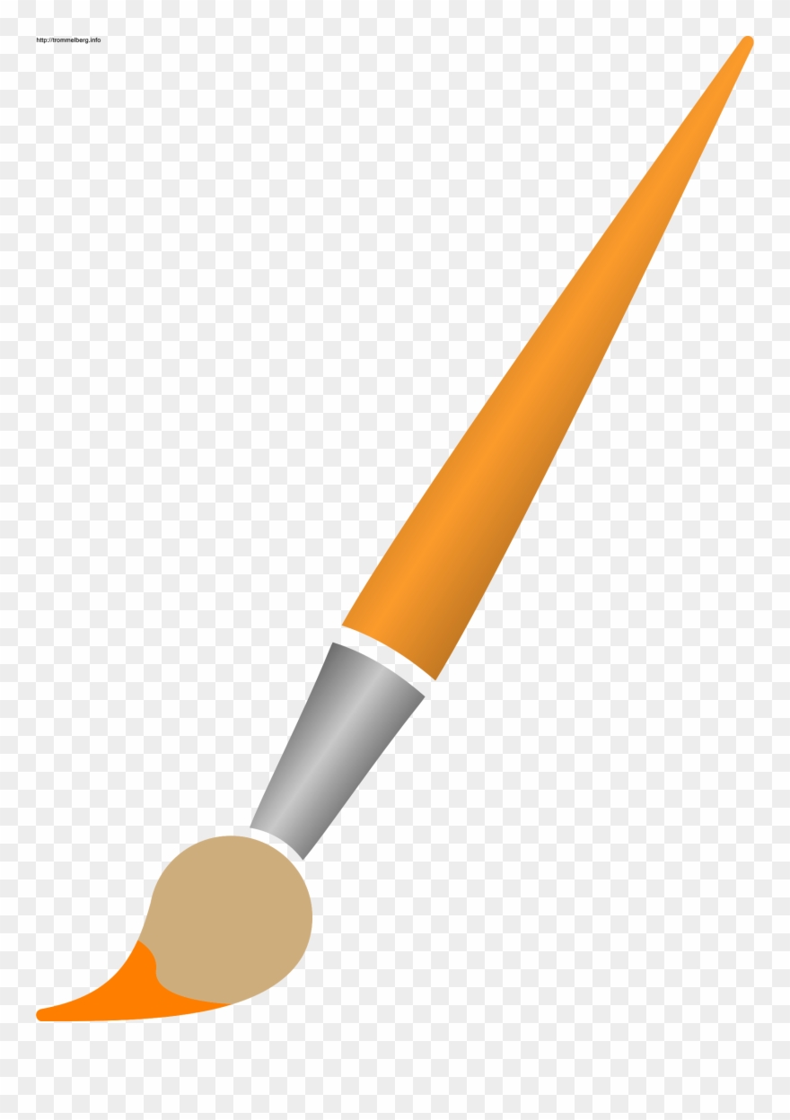 paintbrush clipart orange
