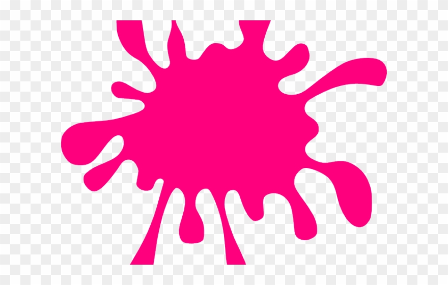 Paintbrush clipart paint splatter. Brush pink black clip