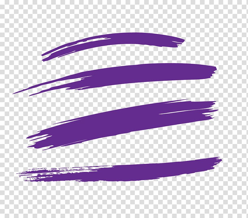 Paintbrush clipart purple. Four brush strokes of