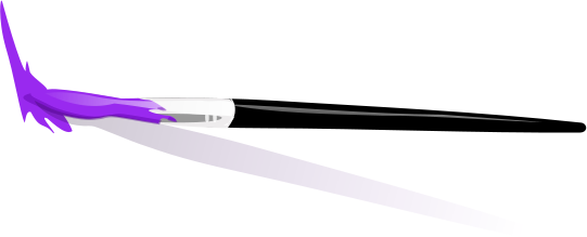 Paint brush panda free. Paintbrush clipart purple