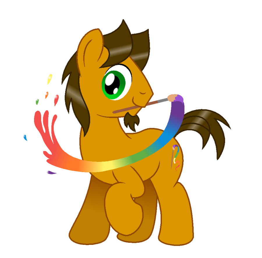 Me and my paint. Paintbrush clipart rainbow