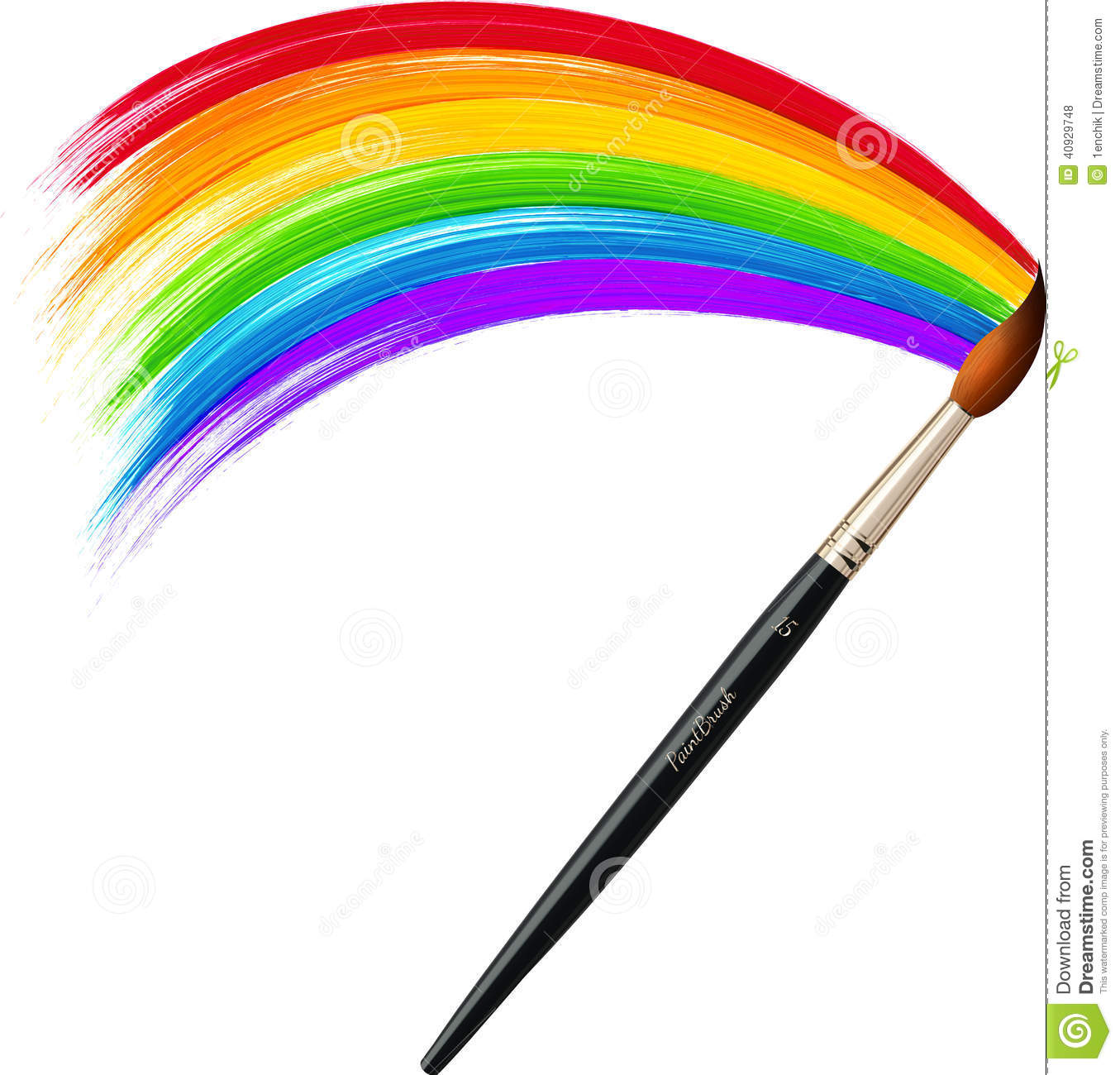 Paint brush clip art. Paintbrush clipart rainbow