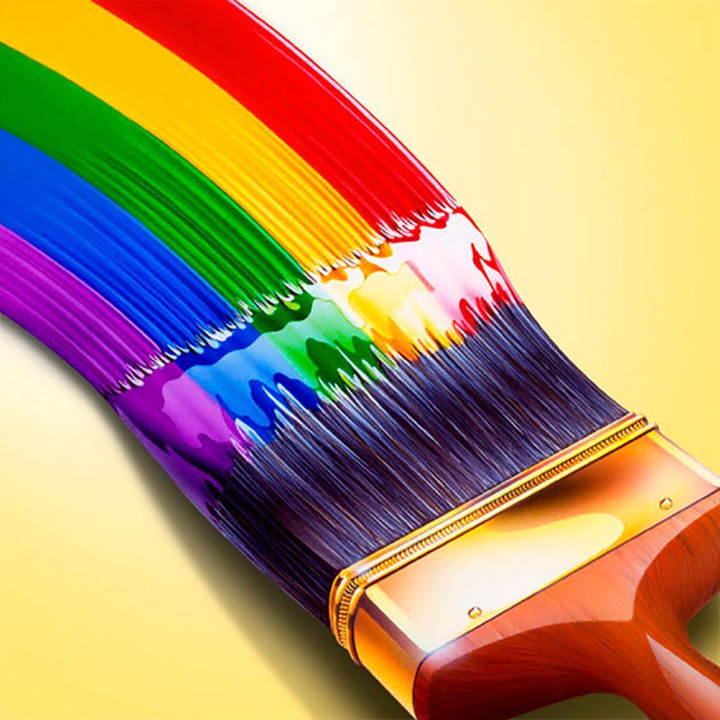 Paintbrush clipart rainbow. Rainbows paint brushes painting