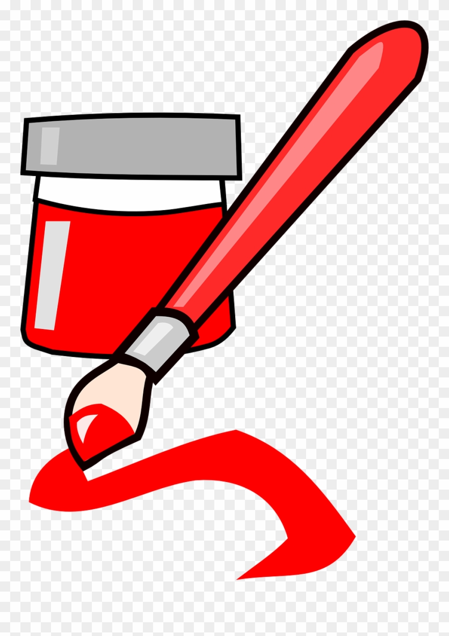 paintbrush clipart red