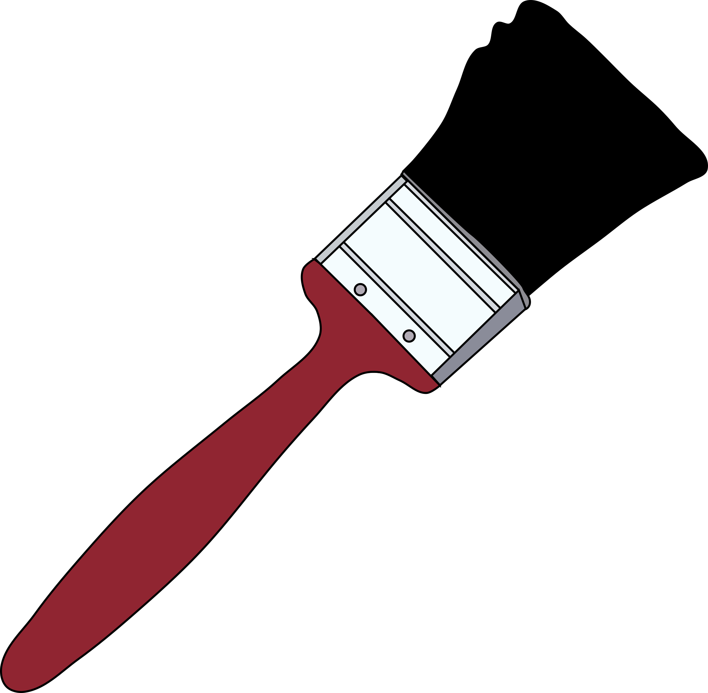 red clipart paintbrush