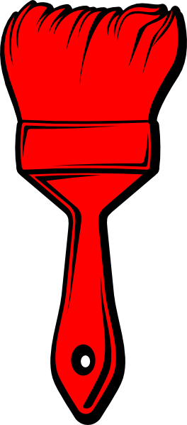 Paint brush clip art. Paintbrush clipart red