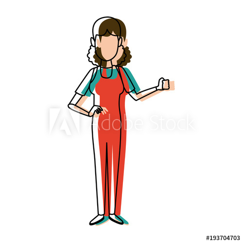 painter clipart girl overalls