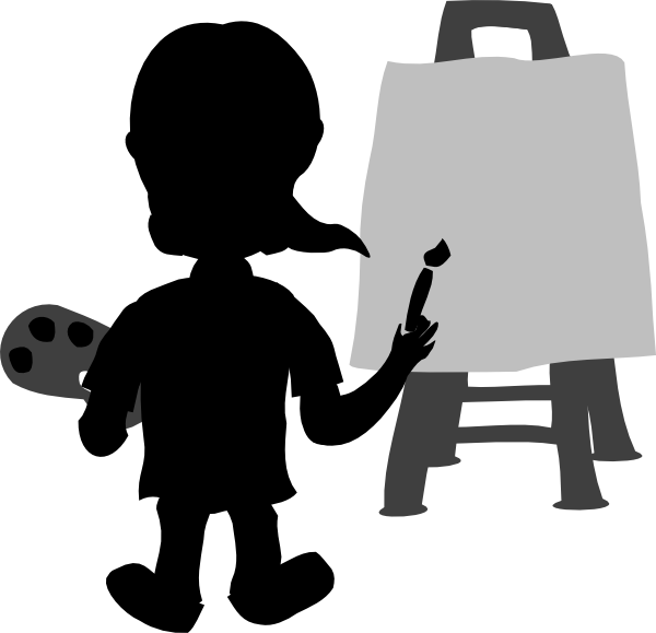 painting clipart cartoon character