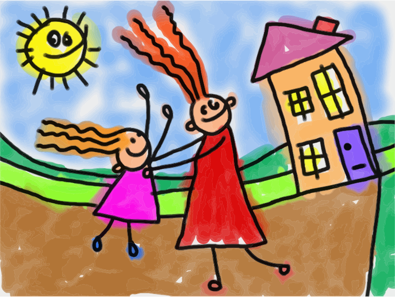 parents clipart child drawing