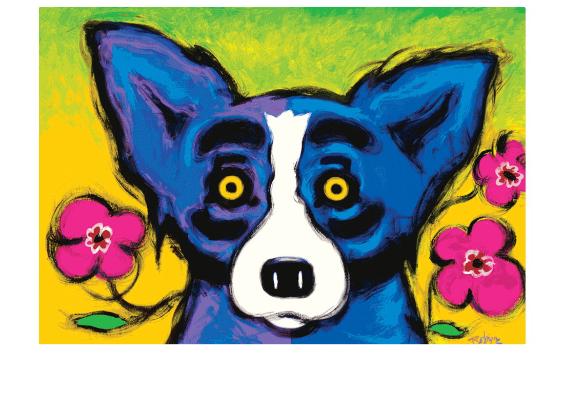 The blue phenomenon wonder. Painting clipart dog painting