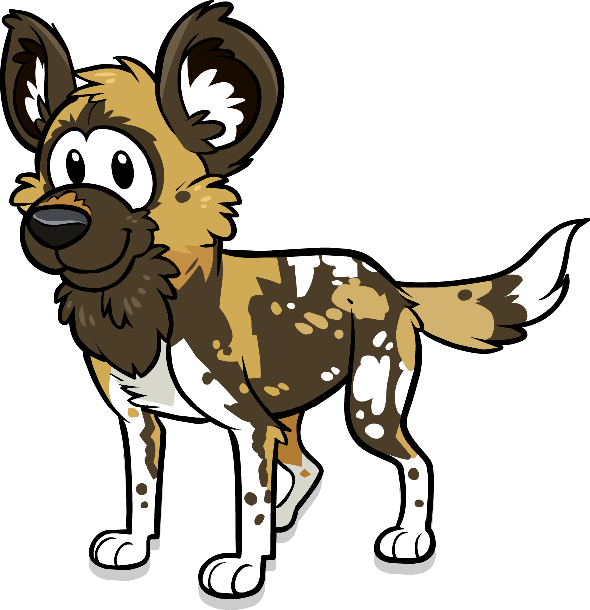 African painted club penguin. Painting clipart dog painting