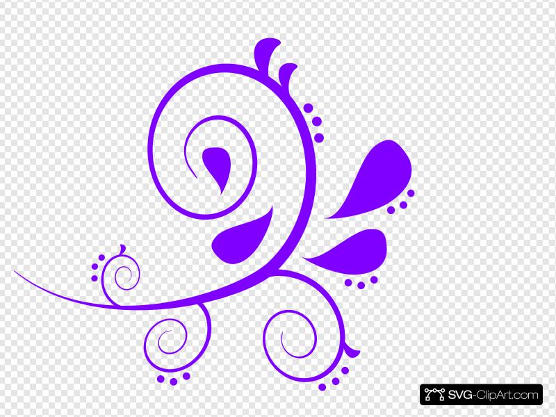 paisley clipart color swirl