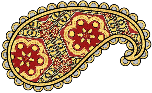 paisley clipart gold paisley