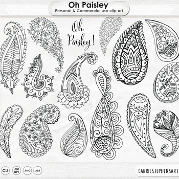 paisley clipart illustration