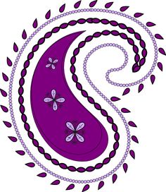 paisley clipart purple paisley