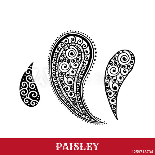 paisley clipart scroll
