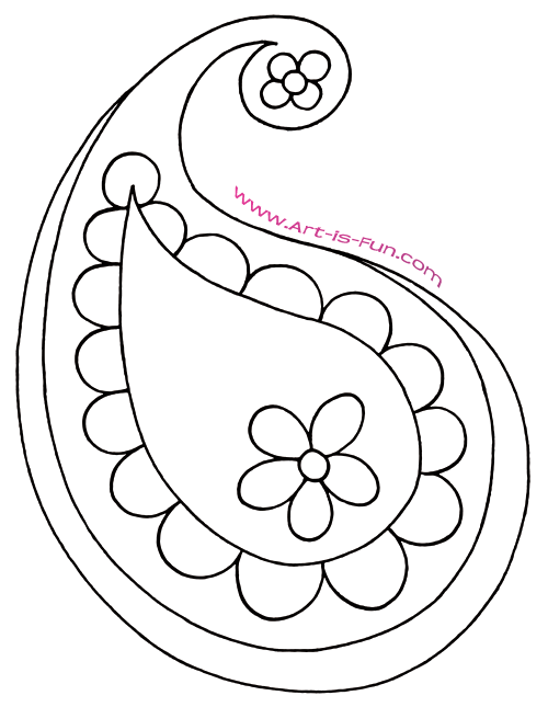 paisley clipart simple