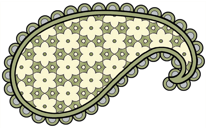 Paisley clipart simple. 