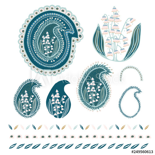 paisley clipart traditional