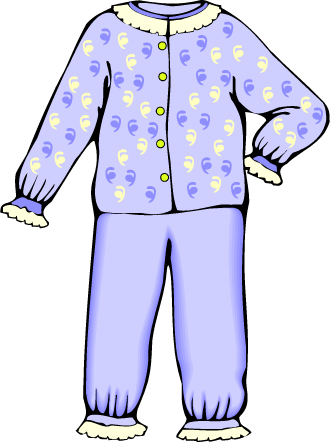 Ideal pajamas suggest kayak. Pajama clipart