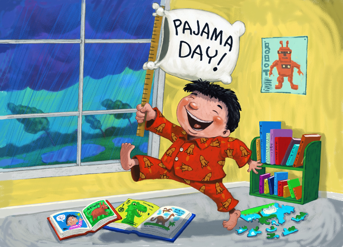 pajama clipart reading day