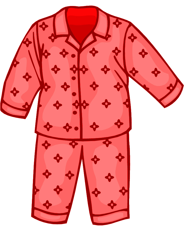 pajama clipart red pajamas