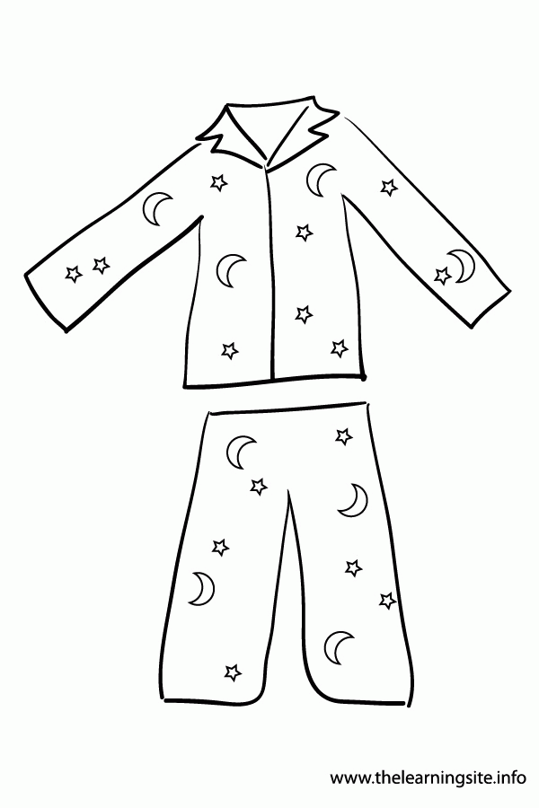 pajamas clipart outline