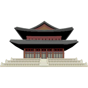 palace clipart building korean