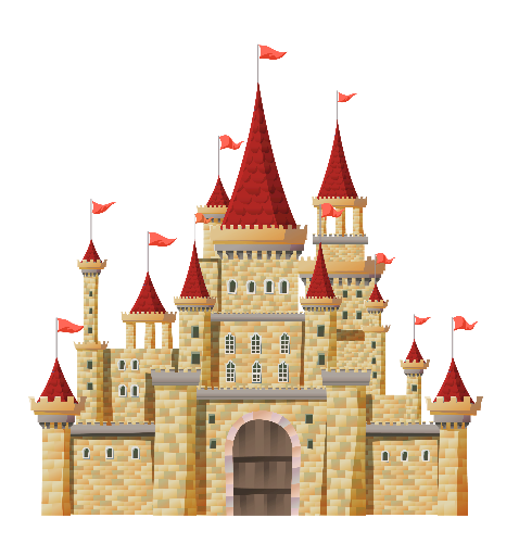 X free clip art. Palace clipart red castle