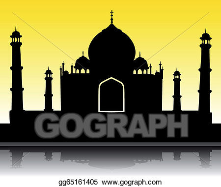 palace clipart silhouette taj mahal