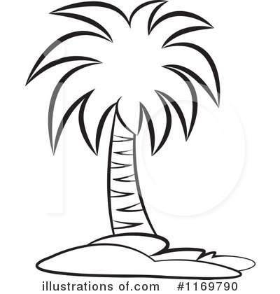 palm clipart black and white