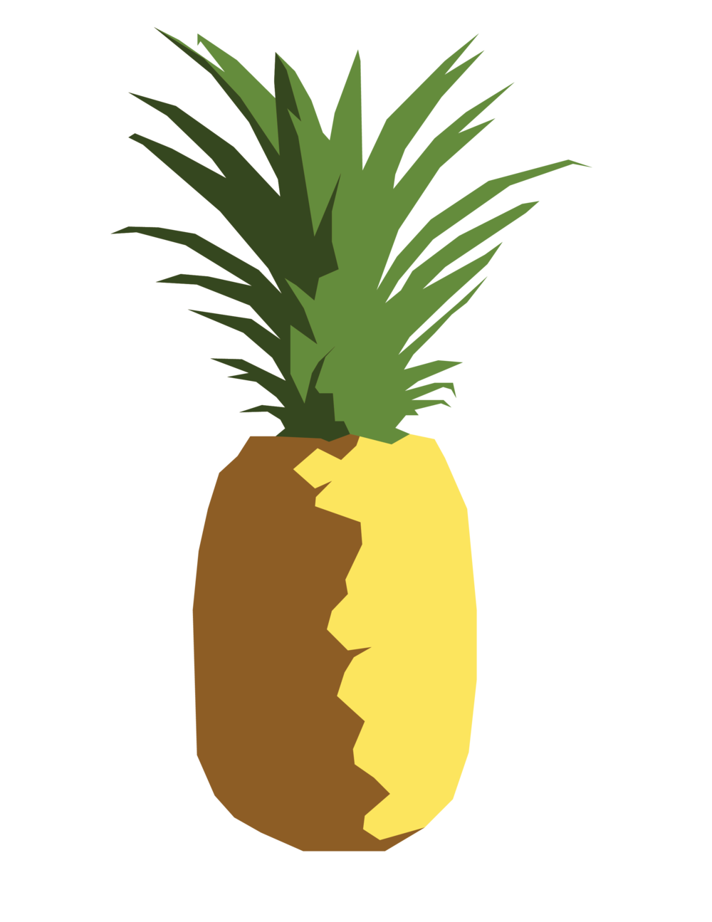 Palm clipart pineapple. Fruit snack carrier joohee