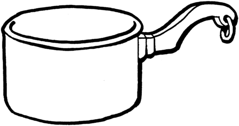 pan clipart coloring page