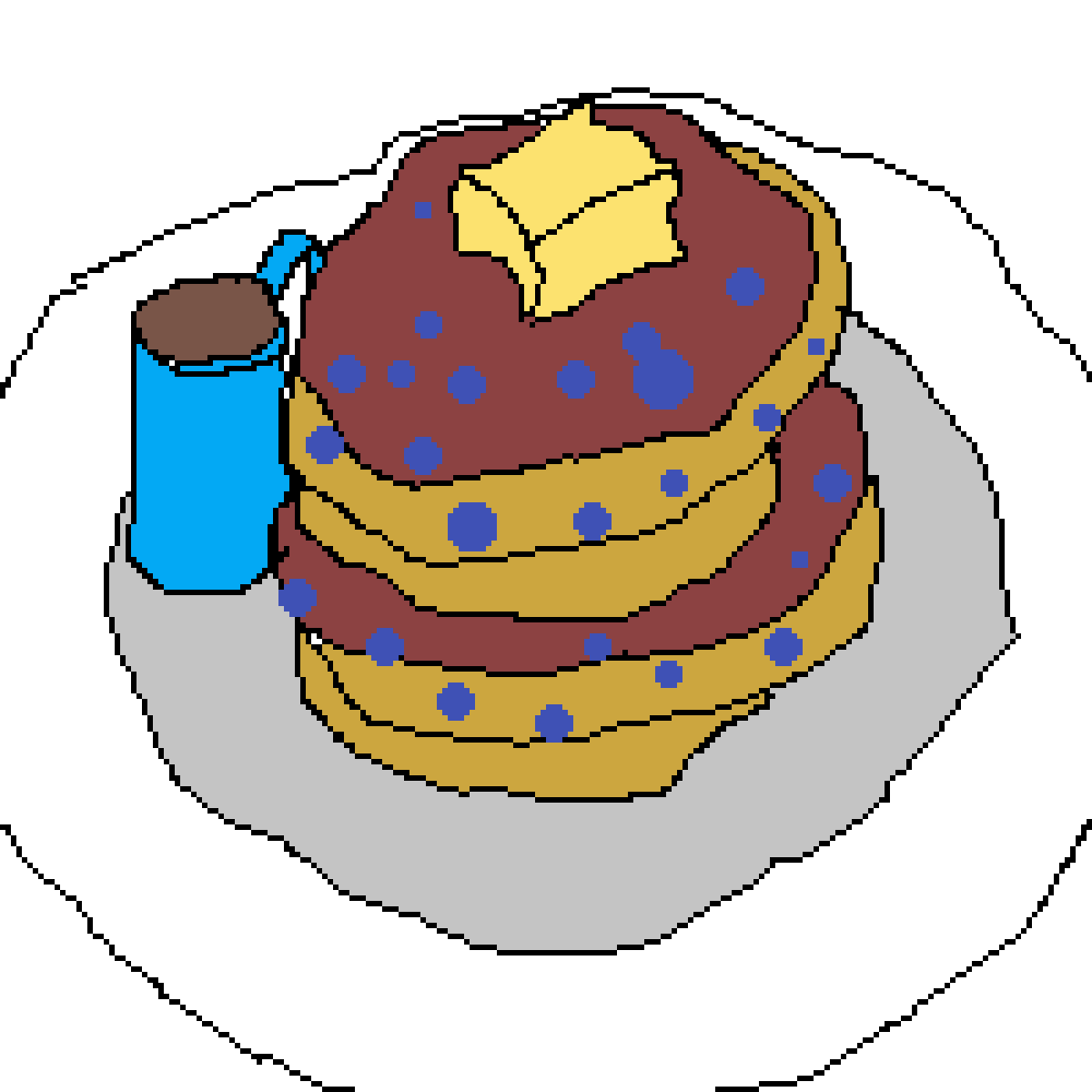 pancake clipart blueberry pancake