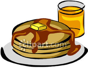 Pancakes clipart covered. Syrup with orange juice