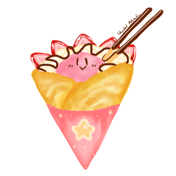 Kirby by shadedpenumbra on. Waffle clipart crepe cake