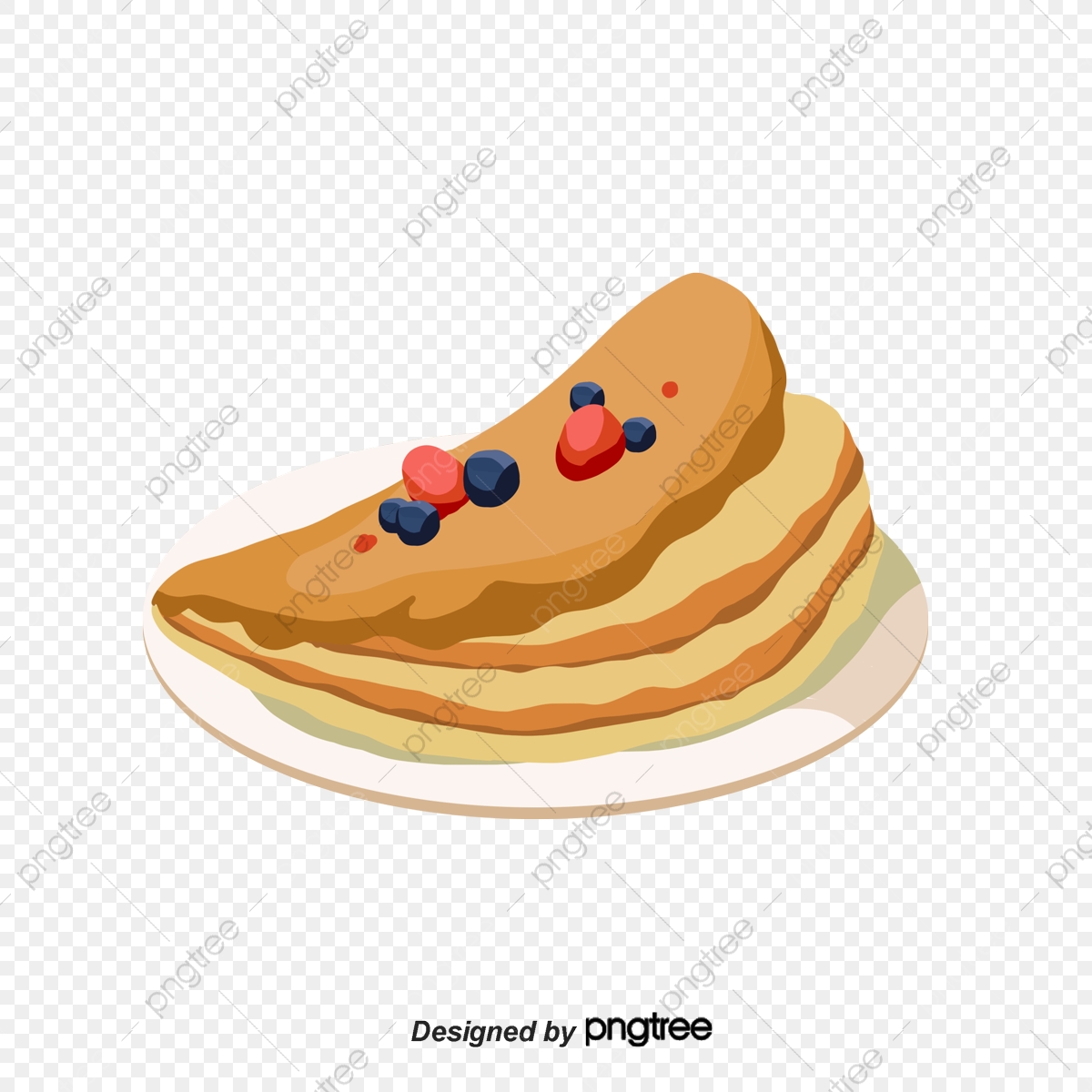 Fruit pancake material . Pancakes clipart covered