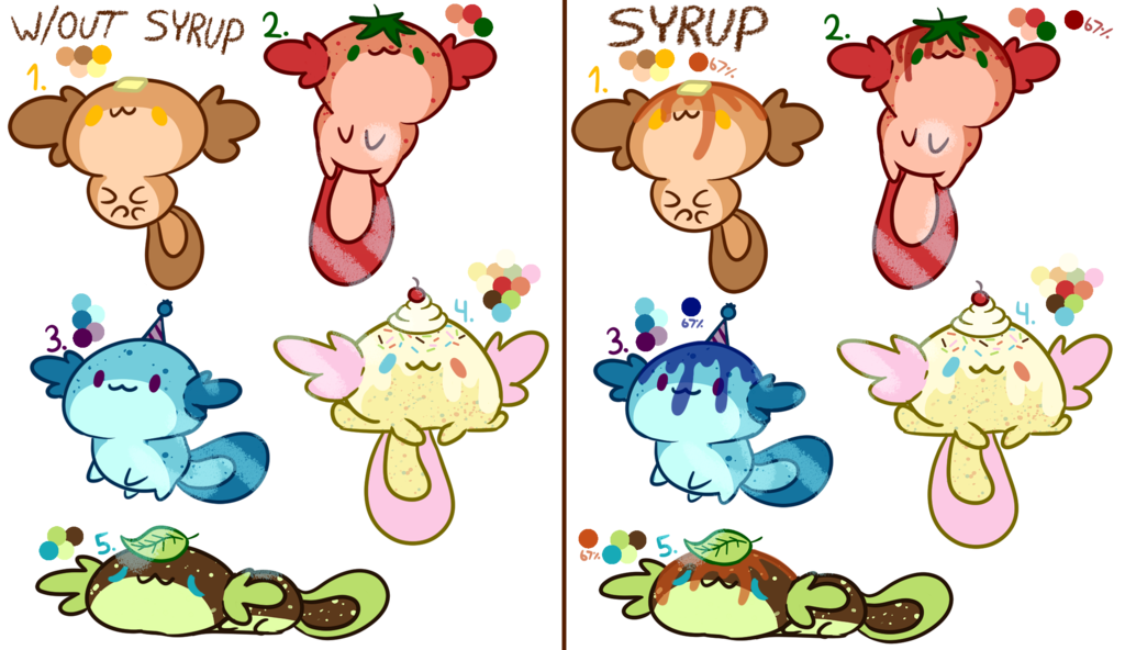 Axolotl adopts open by. Pancake clipart lot syrup