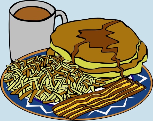 And syrup coffee hashbrown. Pancake clipart pancake bacon