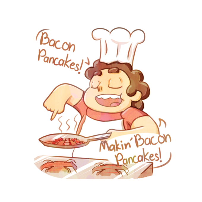 Pancake clipart pancake bacon. Makin pancakes steven universe