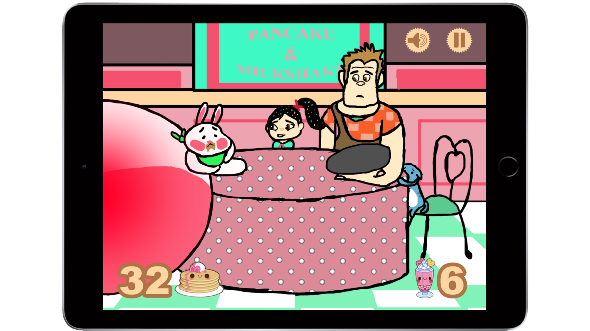 The bunny gets by. Pancake clipart pancake man