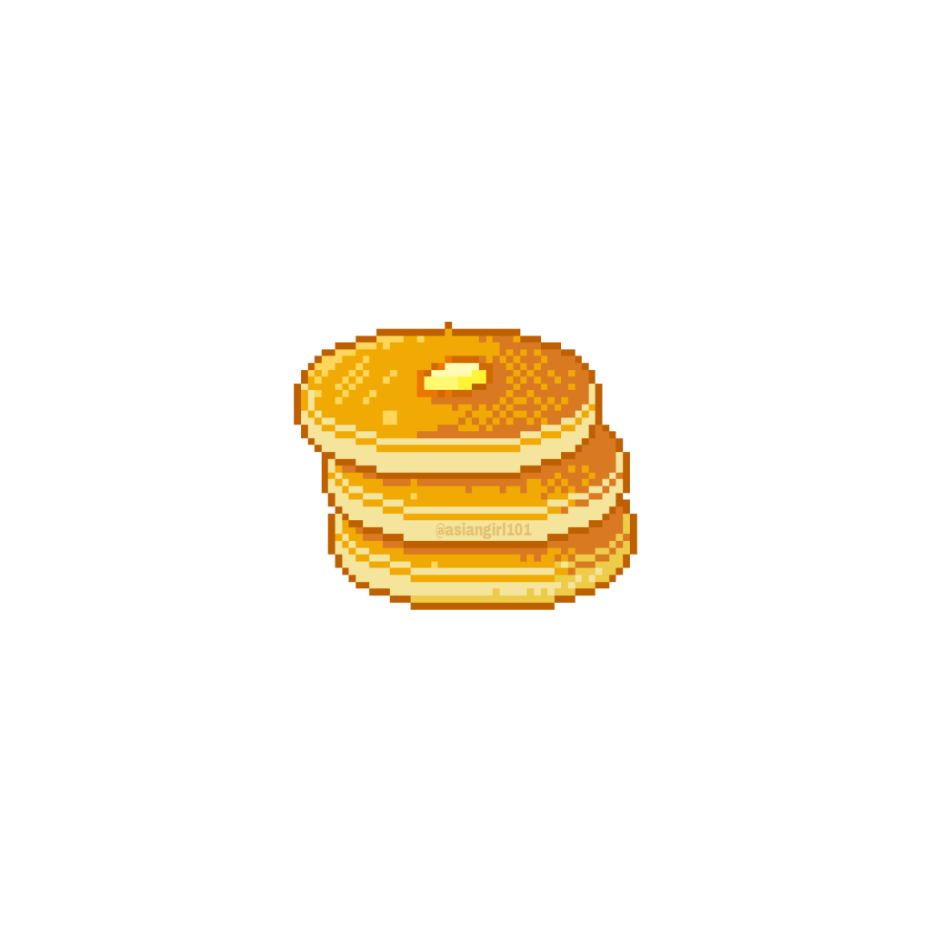 Pancakes clipart pixel art. Pixelart sticker by asiangirl
