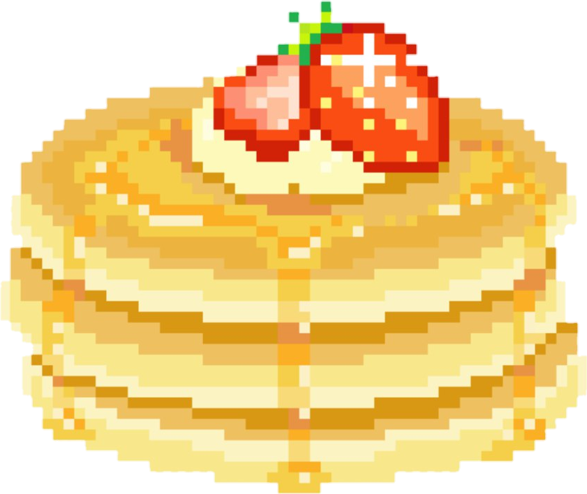 Tumblr sticker by verena. Pancakes clipart pixel art