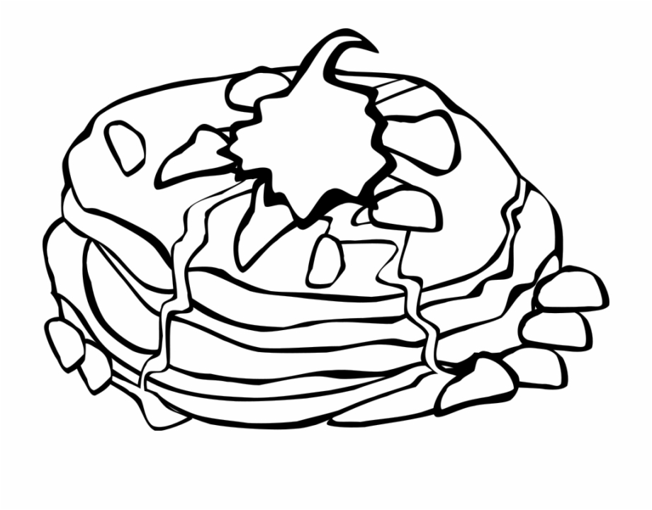 pancakes clipart black and white