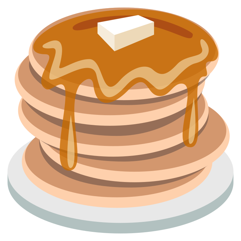 Pancakes clipart covered. File emojione f e