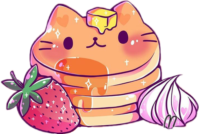 Pancakes clipart cute. Kawaii kawaiisticker kawaiifood pancake