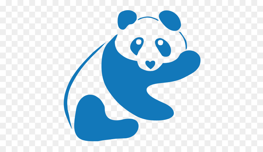 panda clipart blue