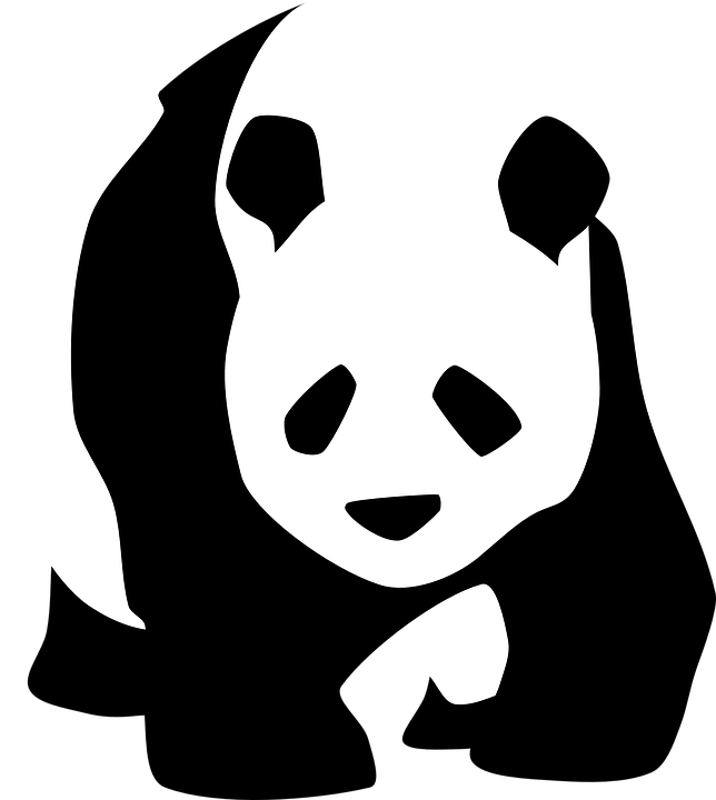 panda clipart bow