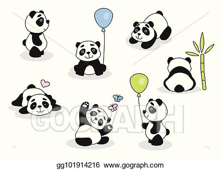 panda clipart cartoon character