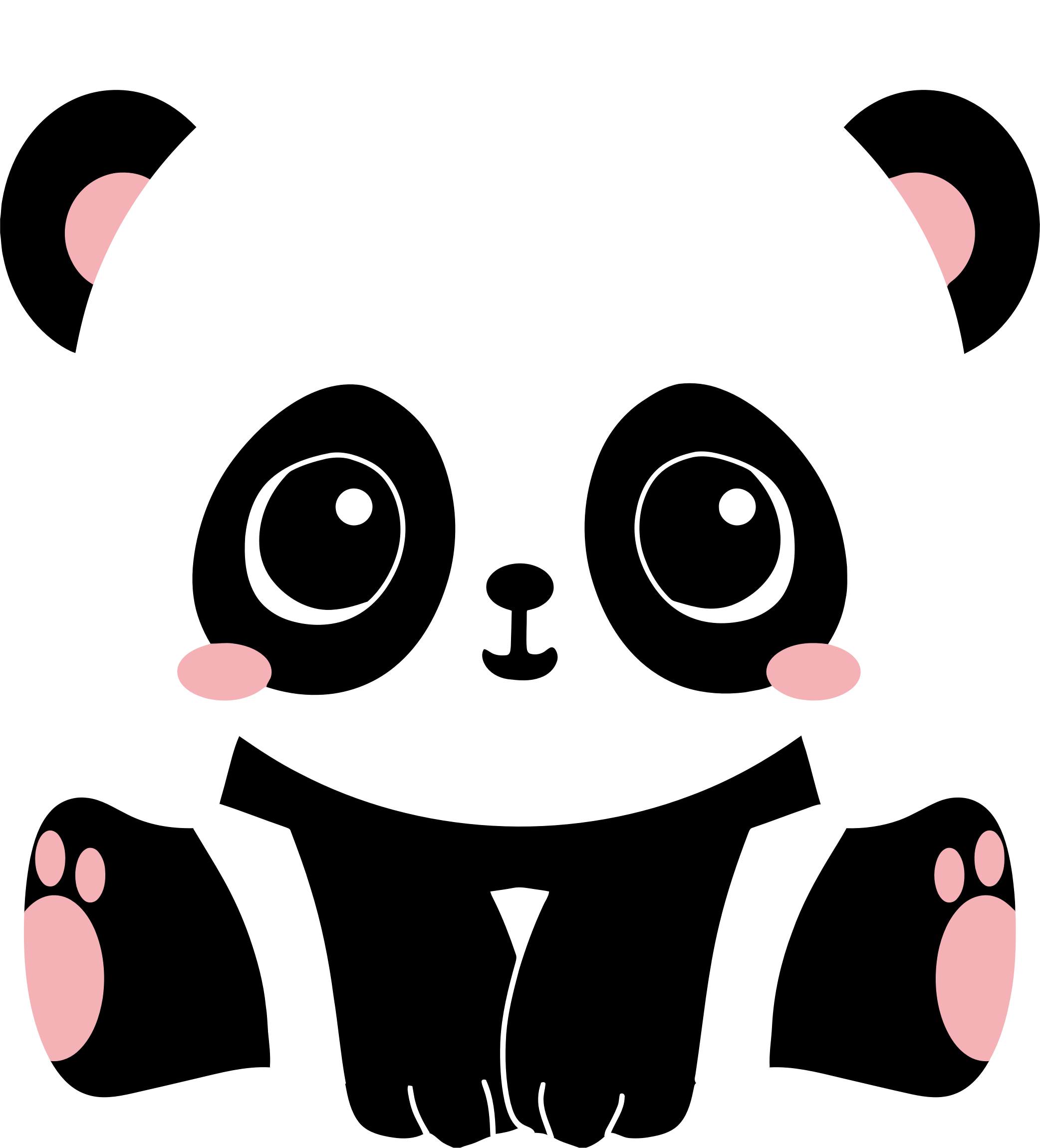 panda clipart cartoon character